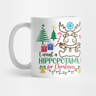 Hippopotamus for Christmas Mug